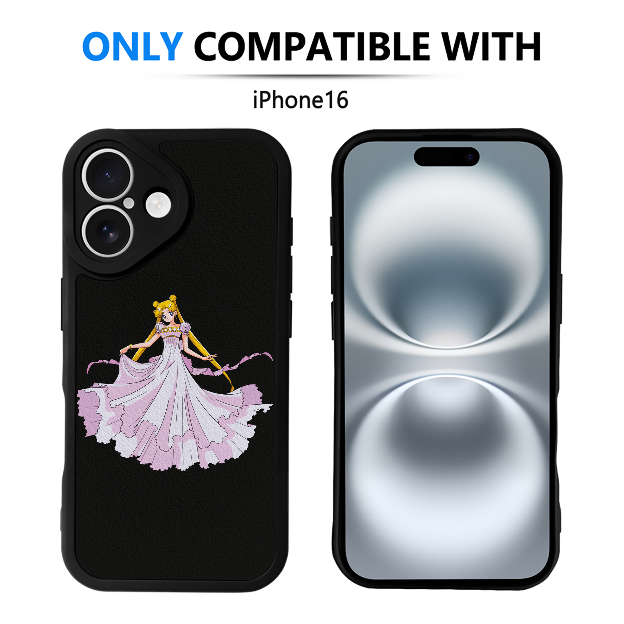 （画像用） 美少女戦士セーラームーン 愛野 美奈子 あいの みなこ Sailor Moon Aino Minako 【iPhone 16シリーズ対応】シリコンスマホケース（レザー調） 材質：シリコン